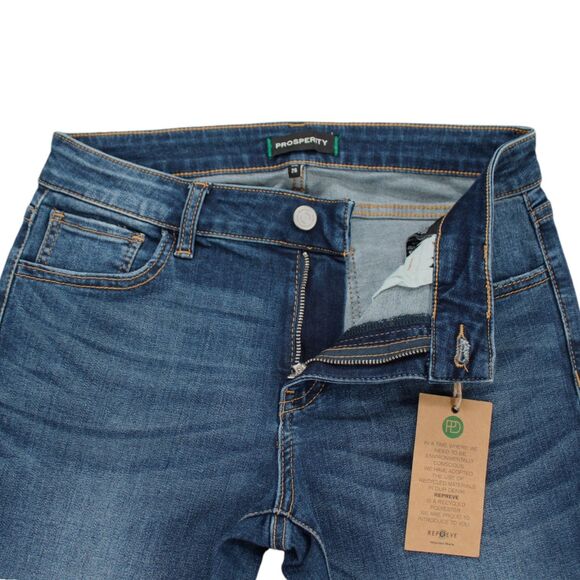 Prosperity Repreve Denim Jeans Size 28 Skinny Raw Hem Distressed‎ NWT - Picture 3 of 7